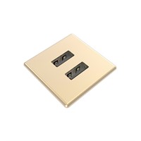 Axessline Micro Square - 2 USB-A laddare 10W, yellow quartz